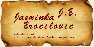 Jasminka Broćilović vizit kartica